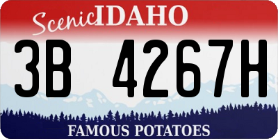 ID license plate 3B4267H