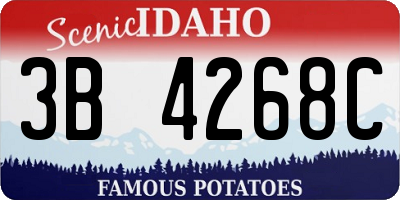 ID license plate 3B4268C