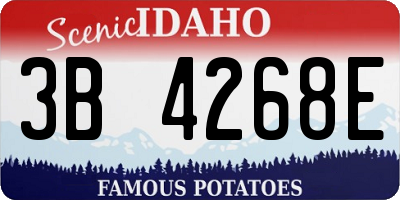 ID license plate 3B4268E