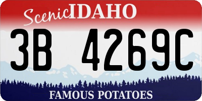 ID license plate 3B4269C