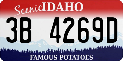 ID license plate 3B4269D