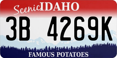 ID license plate 3B4269K