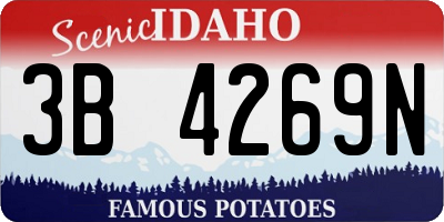 ID license plate 3B4269N