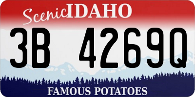 ID license plate 3B4269Q