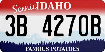 ID license plate 3B4270B