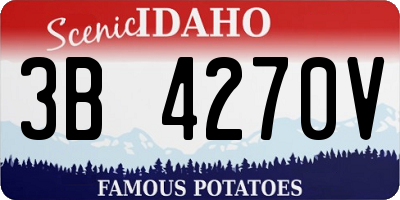 ID license plate 3B4270V