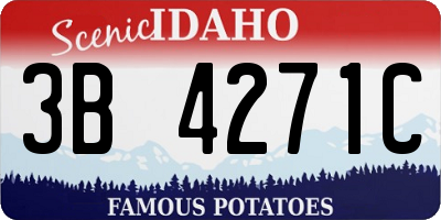 ID license plate 3B4271C