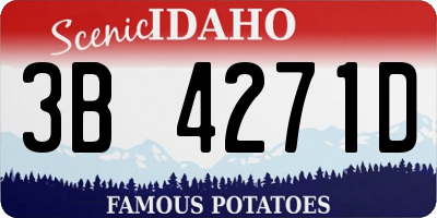 ID license plate 3B4271D