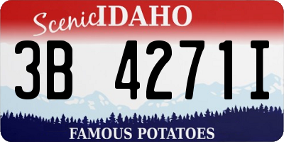 ID license plate 3B4271I