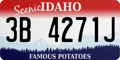 ID license plate 3B4271J