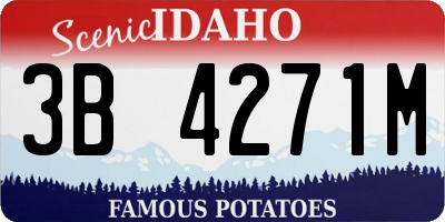 ID license plate 3B4271M
