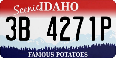 ID license plate 3B4271P