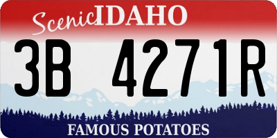 ID license plate 3B4271R