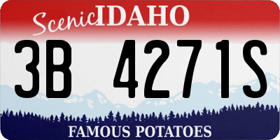 ID license plate 3B4271S