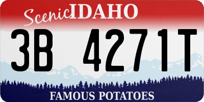 ID license plate 3B4271T