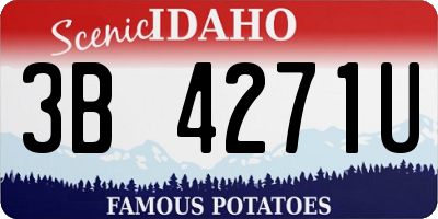 ID license plate 3B4271U