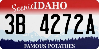 ID license plate 3B4272A