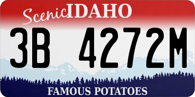 ID license plate 3B4272M