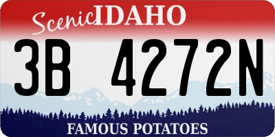 ID license plate 3B4272N