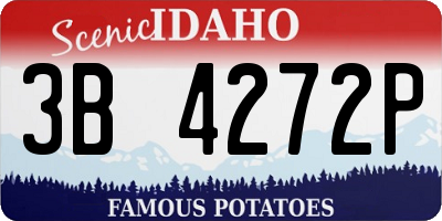 ID license plate 3B4272P