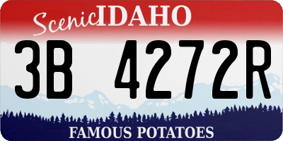 ID license plate 3B4272R