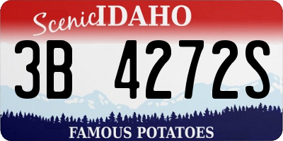 ID license plate 3B4272S