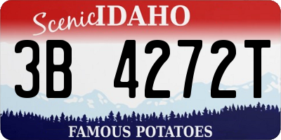 ID license plate 3B4272T