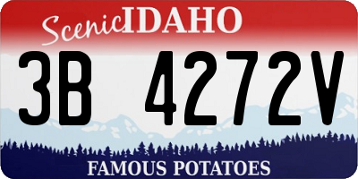 ID license plate 3B4272V