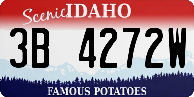 ID license plate 3B4272W