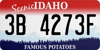 ID license plate 3B4273F
