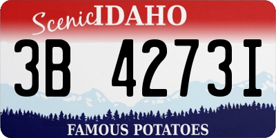 ID license plate 3B4273I