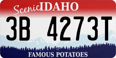 ID license plate 3B4273T