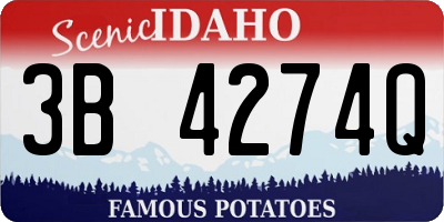 ID license plate 3B4274Q