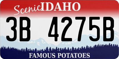 ID license plate 3B4275B
