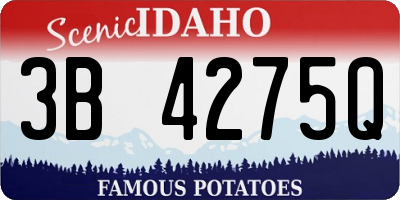ID license plate 3B4275Q