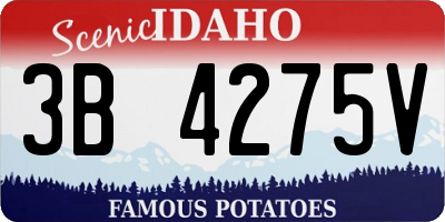 ID license plate 3B4275V