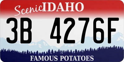 ID license plate 3B4276F