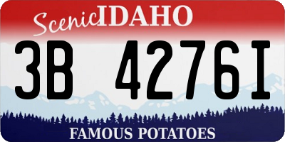 ID license plate 3B4276I