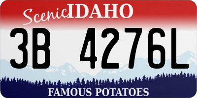 ID license plate 3B4276L