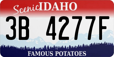 ID license plate 3B4277F