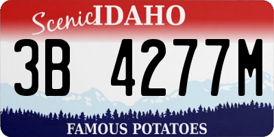 ID license plate 3B4277M
