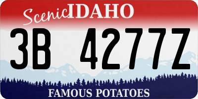 ID license plate 3B4277Z