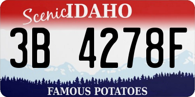 ID license plate 3B4278F