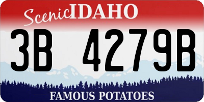 ID license plate 3B4279B