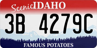ID license plate 3B4279C