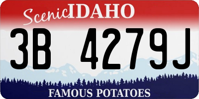 ID license plate 3B4279J