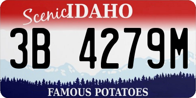 ID license plate 3B4279M