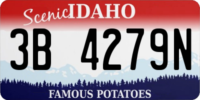 ID license plate 3B4279N