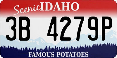 ID license plate 3B4279P