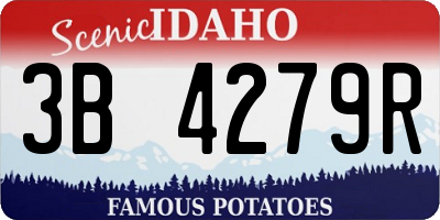 ID license plate 3B4279R